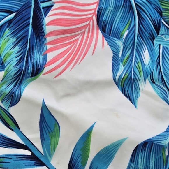 Womens Xxl Tropical Print Rash Guard Swimsuit, No Brand Tag - Picture 3 of 6